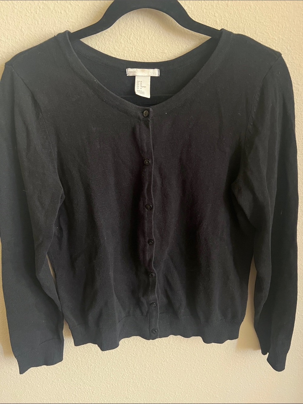 H&M Black Women's Button-Up Cardigan